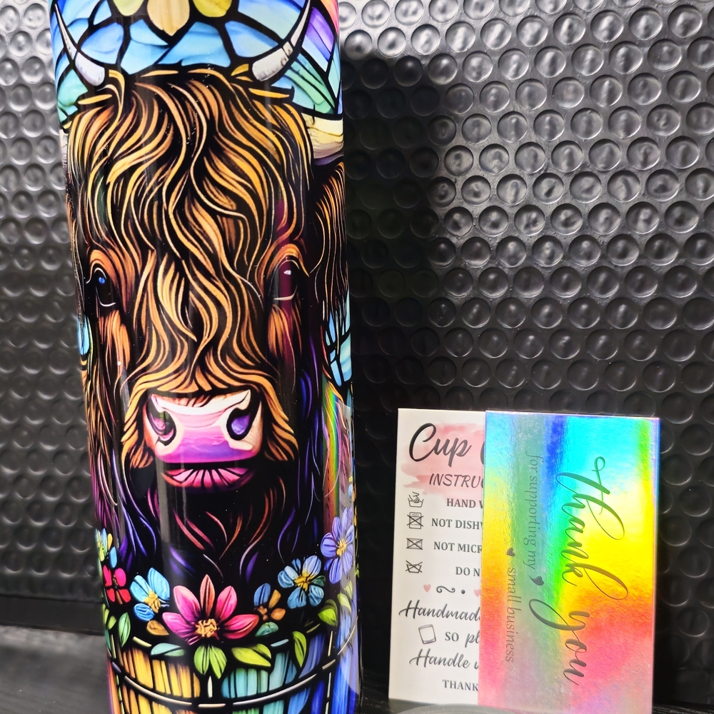 Colorful Highland Cow Tumbler